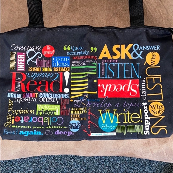 Reading Teacher Nylon Tote - Picture 2 of 9